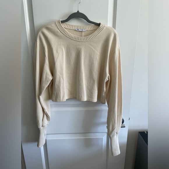 NWT Zara cropped long sleeve shirt - Picture 1 of 3